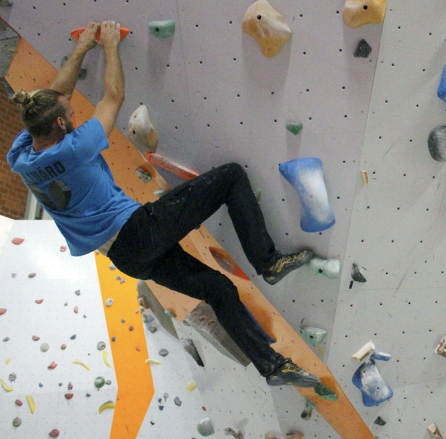 Another climber on the wall